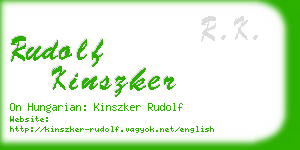 rudolf kinszker business card